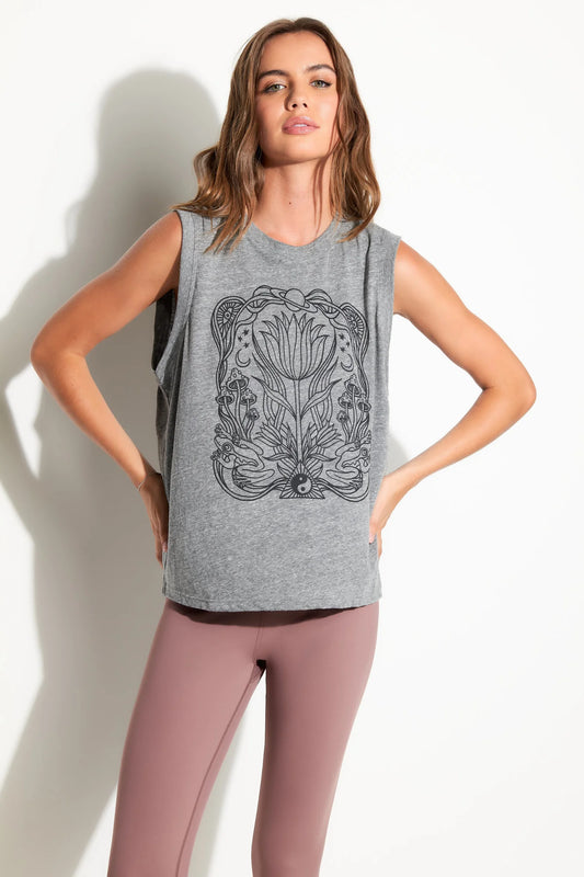 Lotus Bowery Tank - Heather Grey