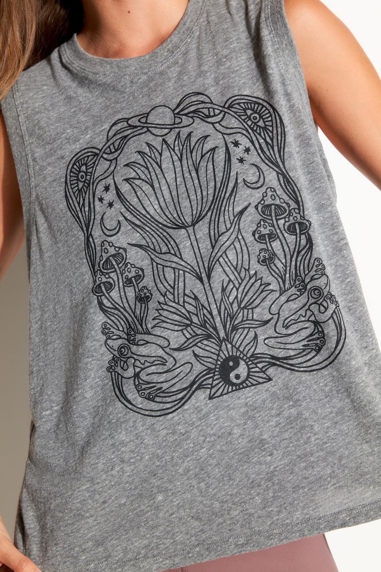 Lotus Bowery Tank - Heather Grey