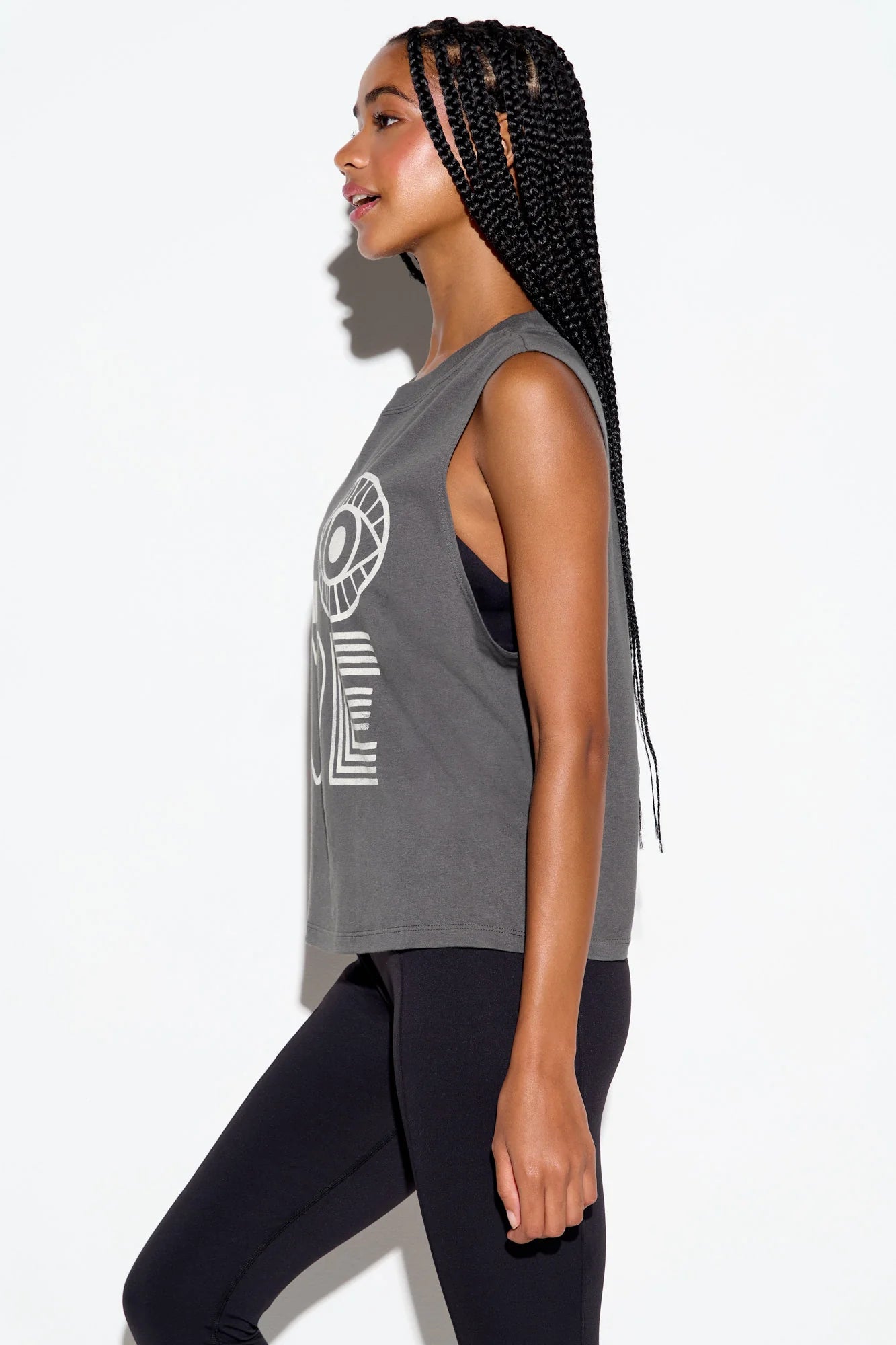 Eye Love Vibe Tank - Vintage Black