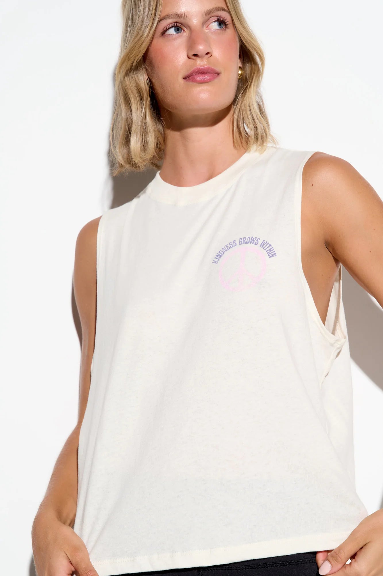 Grows Within Vibe Tank - Vintage White