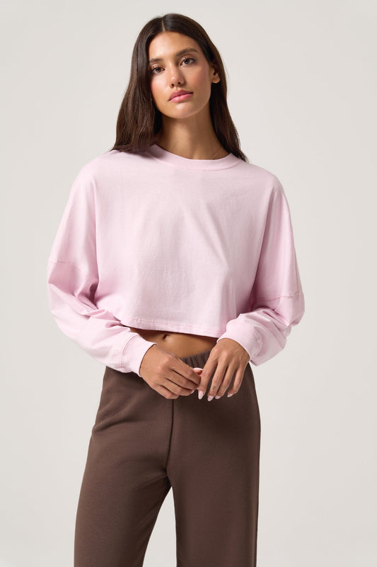 Wild Plume Sierra Crop Longsleeve - Dusty Rose