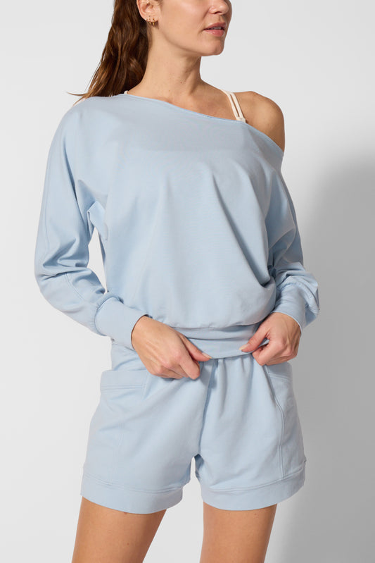 Comfort Lite Boat-Neck Long Sleeve - Blue Fog