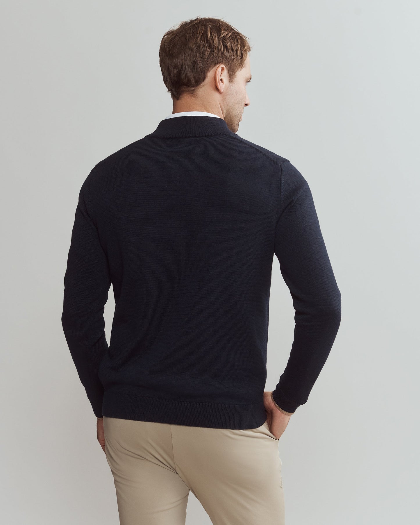 Mens Commuter 1/4 Zip Sweater - True Navy