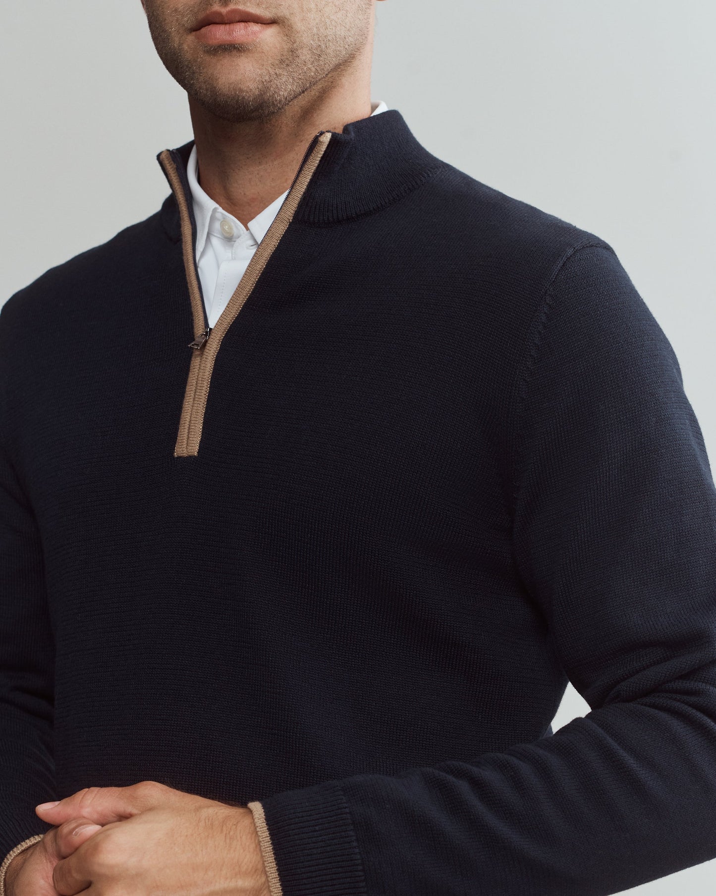 Mens Commuter 1/4 Zip Sweater - True Navy