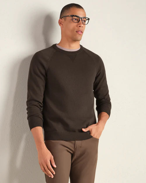 Commuter Crew Neck Sweater - Cafe Noir