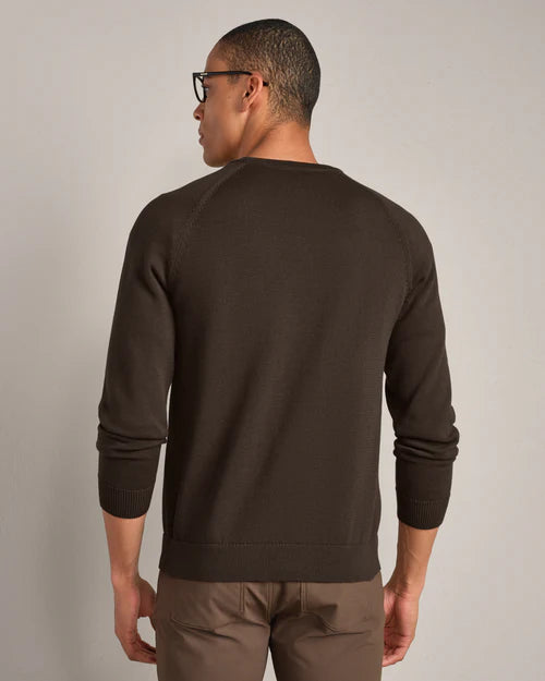 Commuter Crew Neck Sweater - Cafe Noir