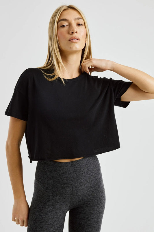 Cropped Tee - Black