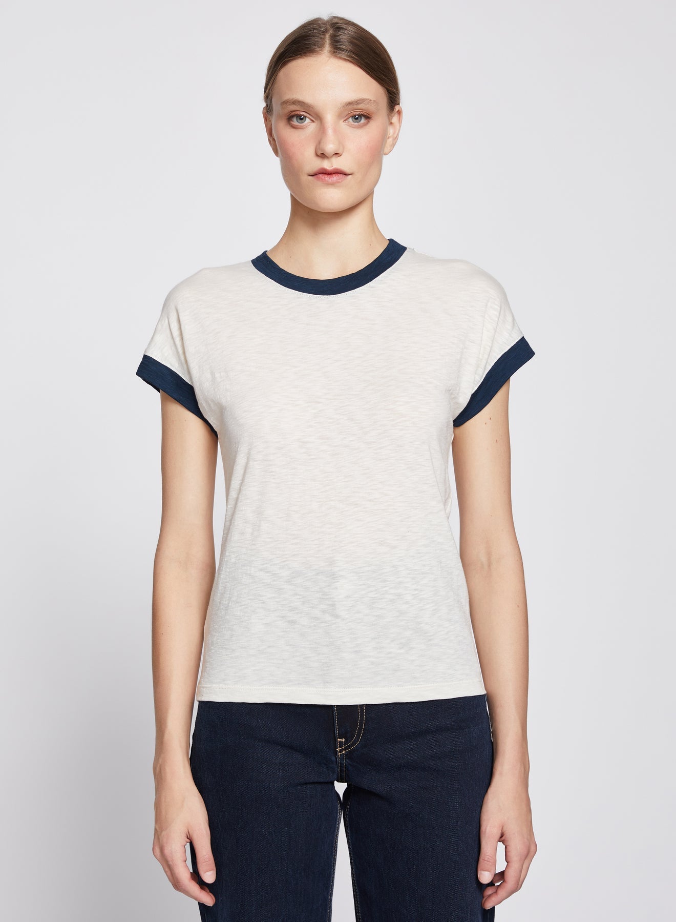 Dolman Ringer Tee - Cream