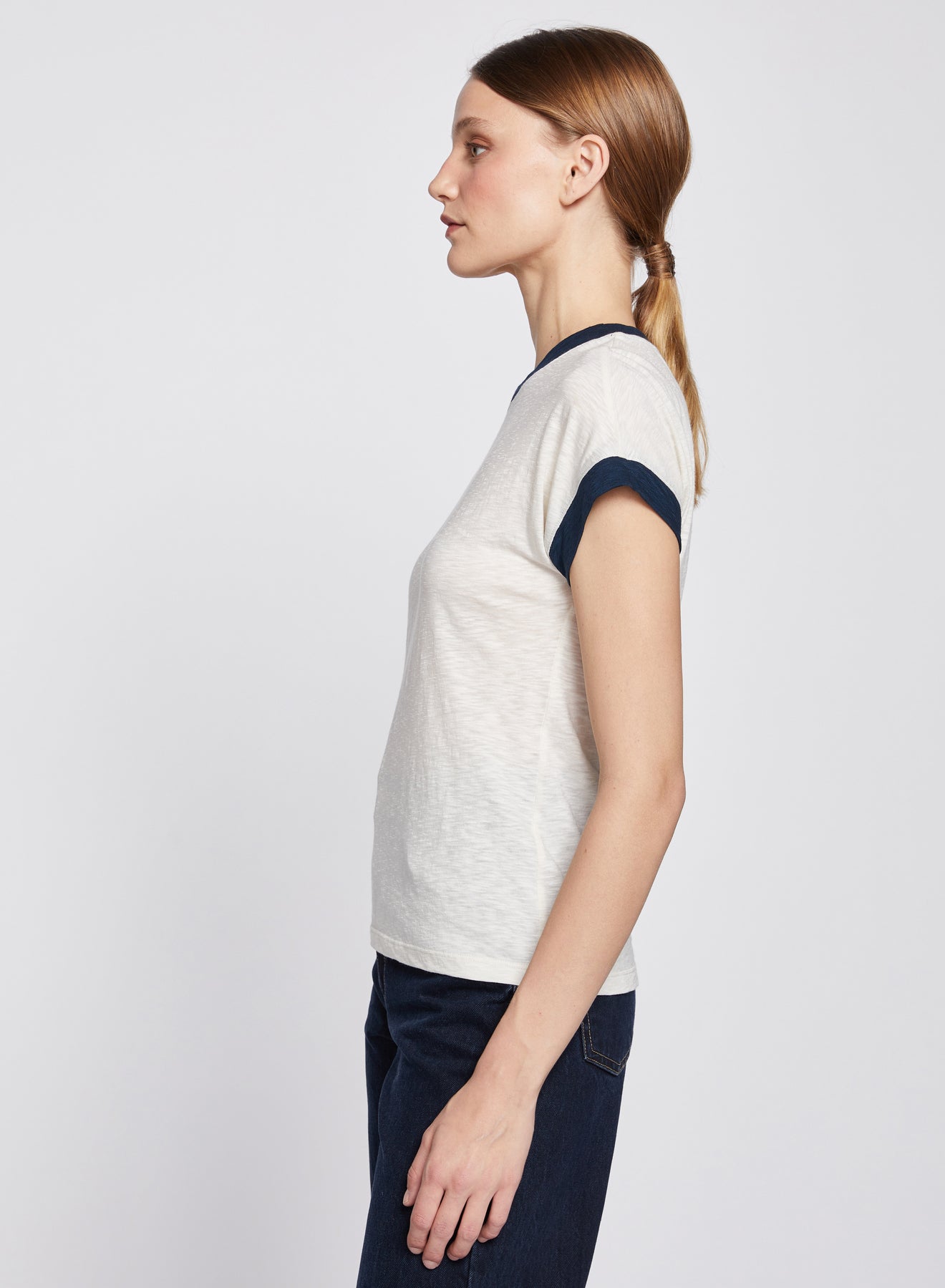 Dolman Ringer Tee - Cream