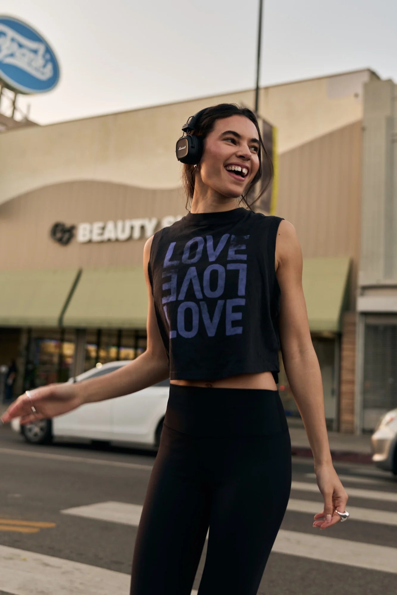 Love Crawford Crop Tank - Black