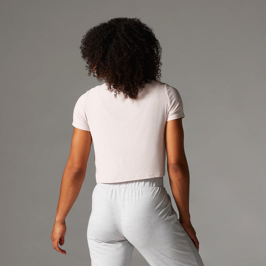 Ribbed Tee - Soft Blush
