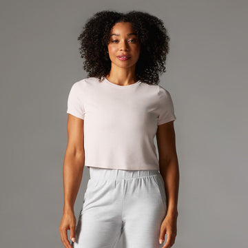 Ribbed Tee - Soft Blush