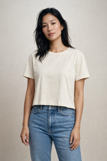 Cloud Jersey Shortsleeve Crew - Cream