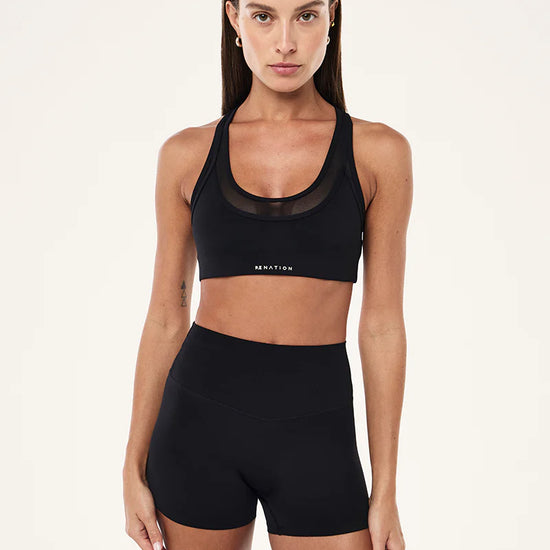 pe nation fusion sports bra black color
