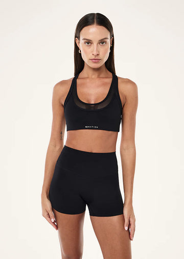 pe nation fusion sports bra black color
