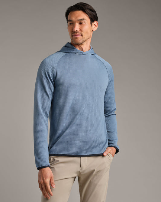 Mens Founder's Golf Hoodie - Arctic Blue/True Navy