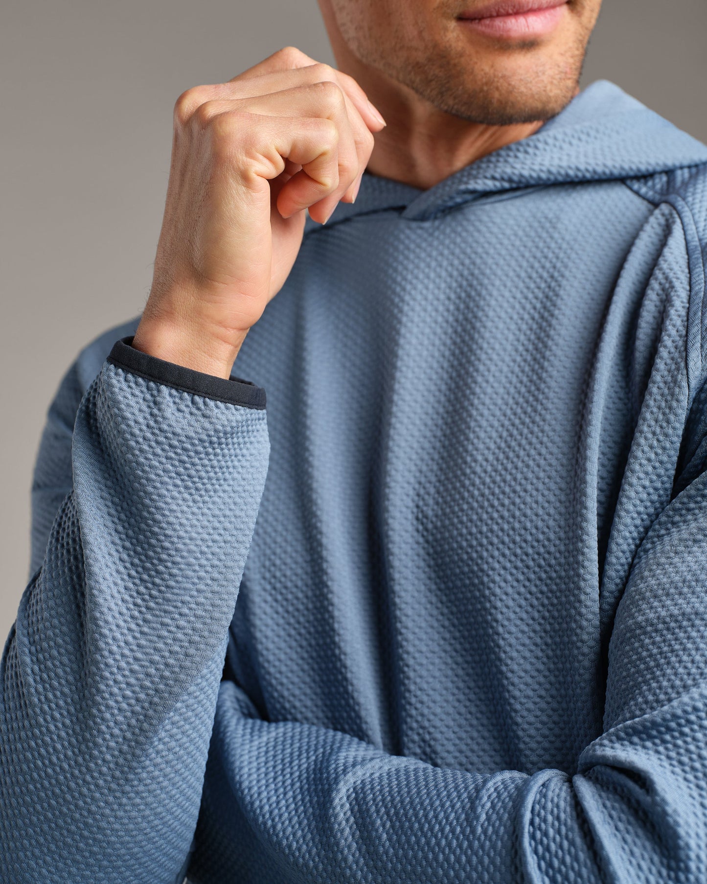 Mens Founder's Golf Hoodie - Arctic Blue/True Navy
