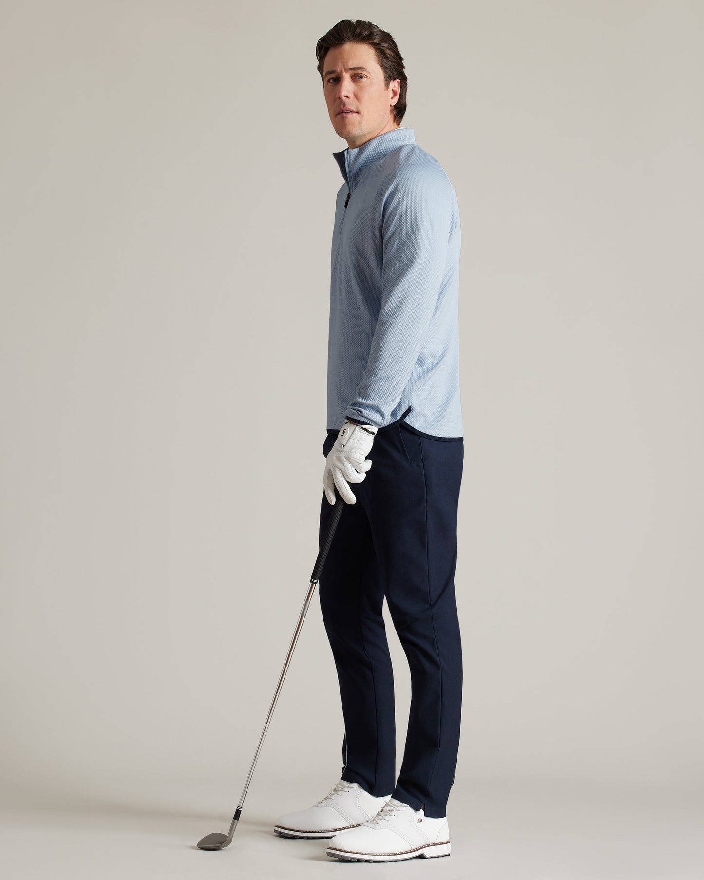Mens Founder's Golf Hoodie - Arctic Blue/True Navy