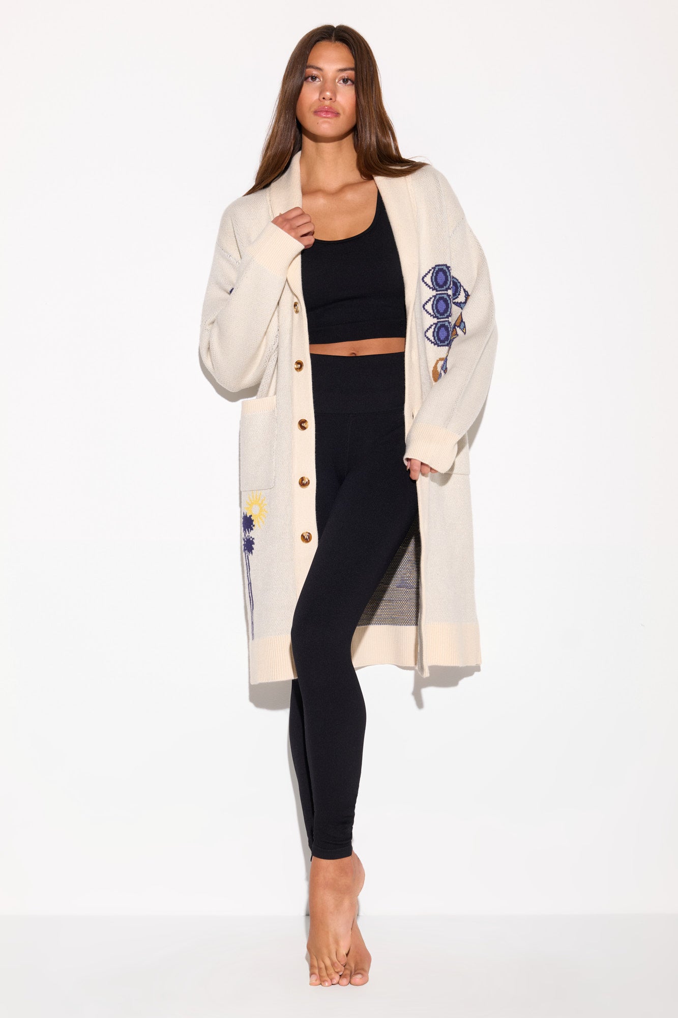 Grateful Sky Estelle Cardigan - Winter White