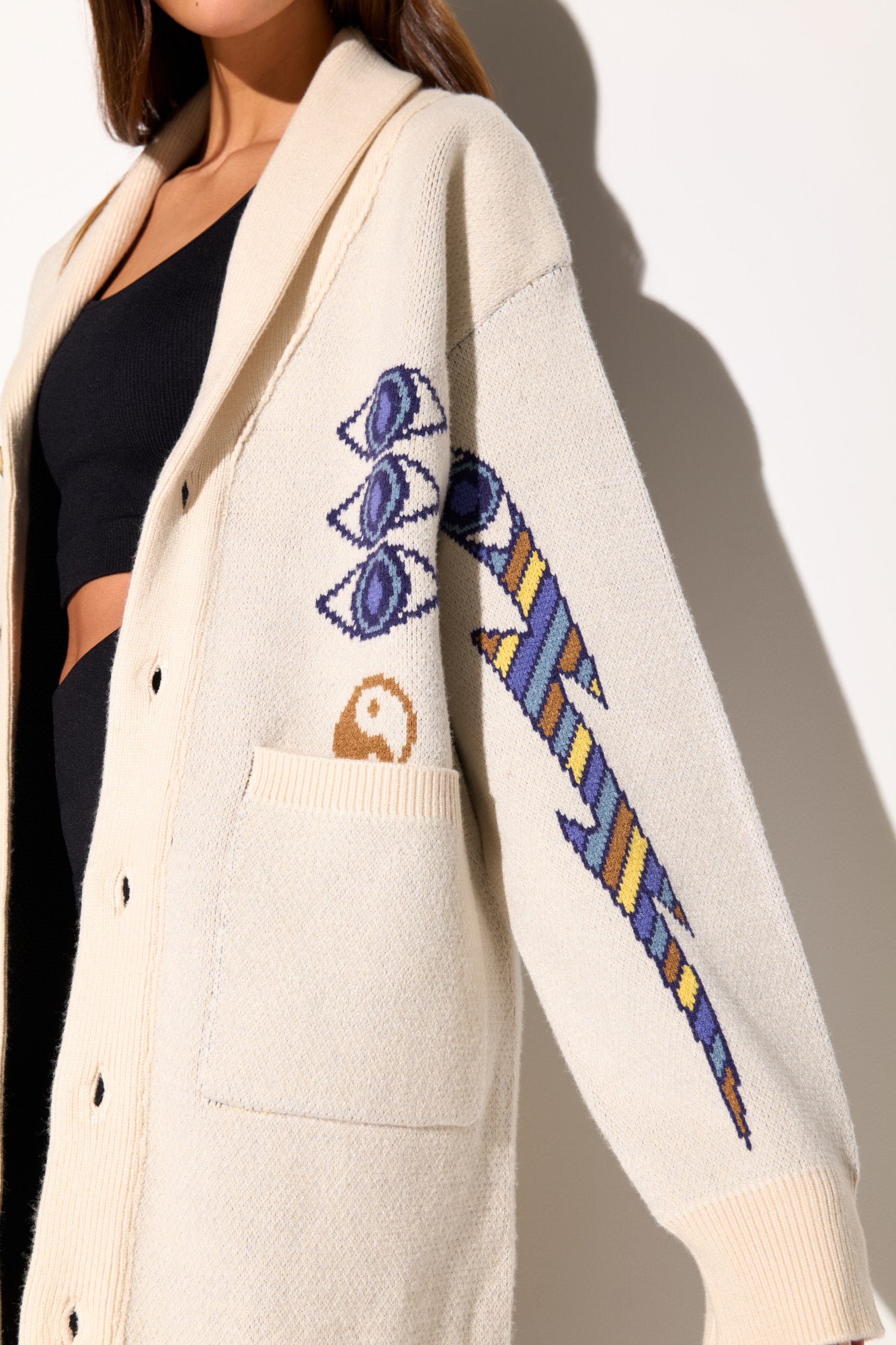 Grateful Sky Estelle Cardigan - Winter White