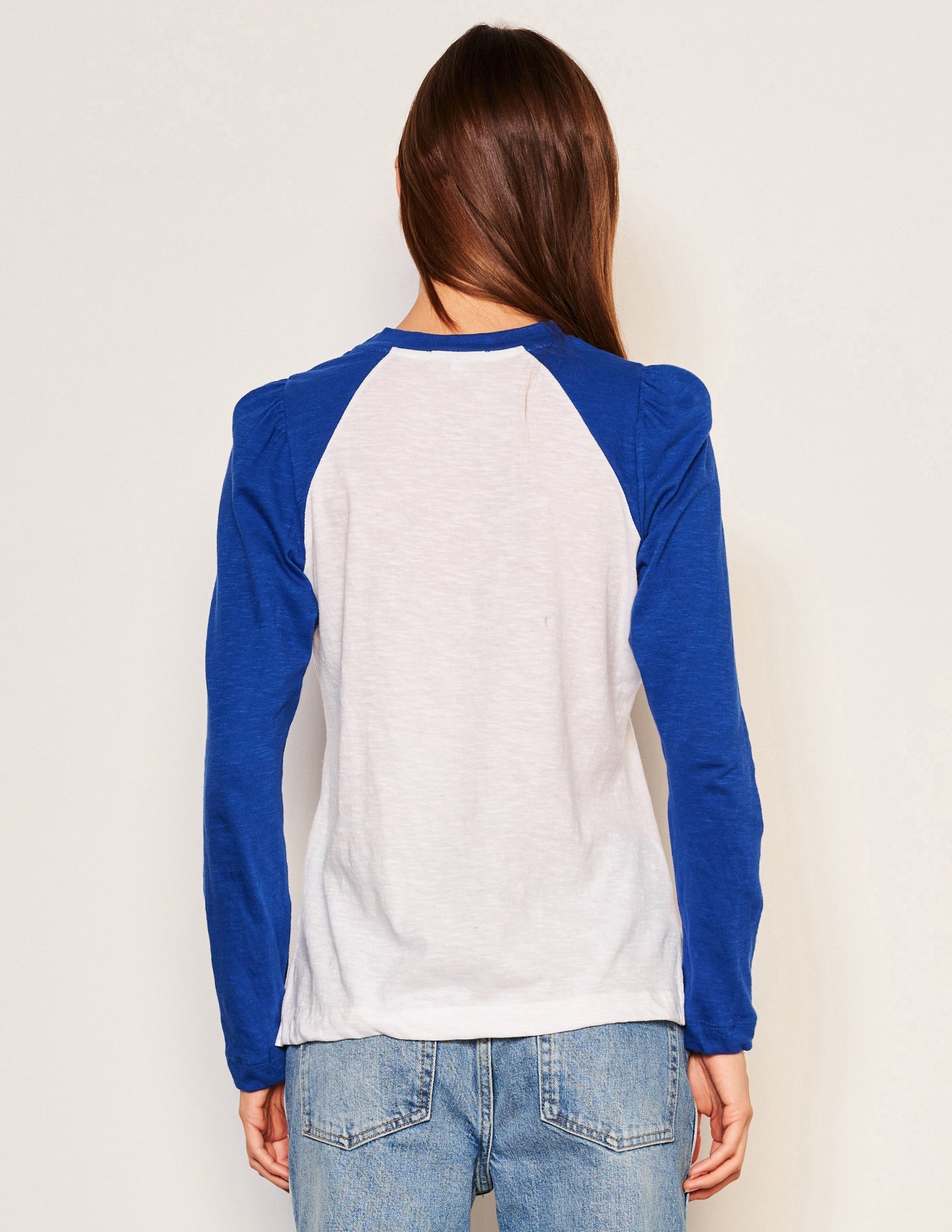 Heart Long Sleeve Contrast Sleeve Tee - Symphony