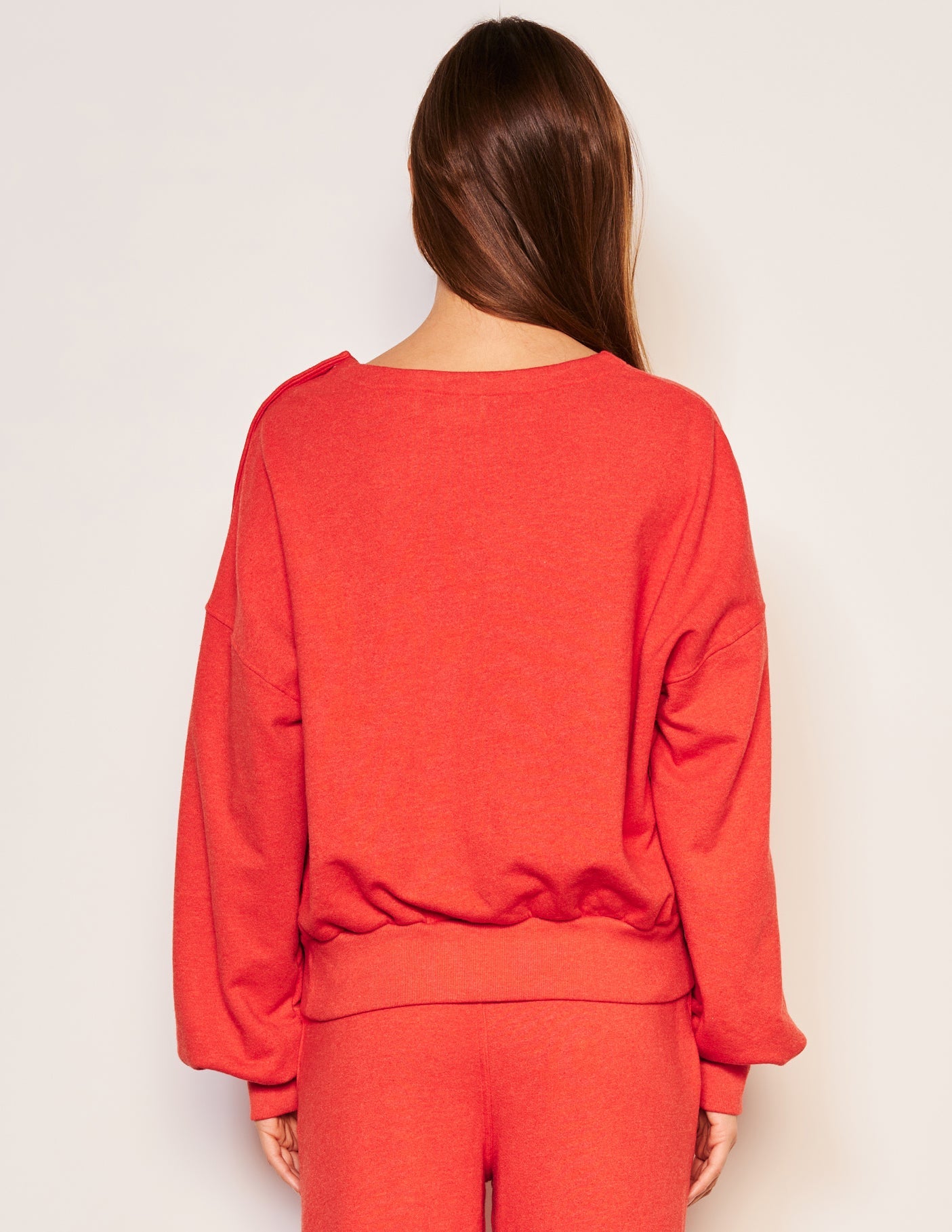 Snap Sweatshirt - Flare Red