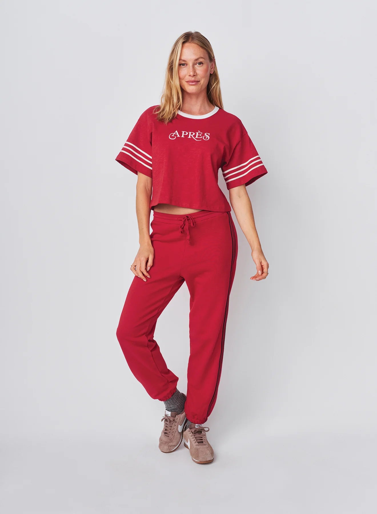 Sweatpant with Side Stripe - Vintage Red