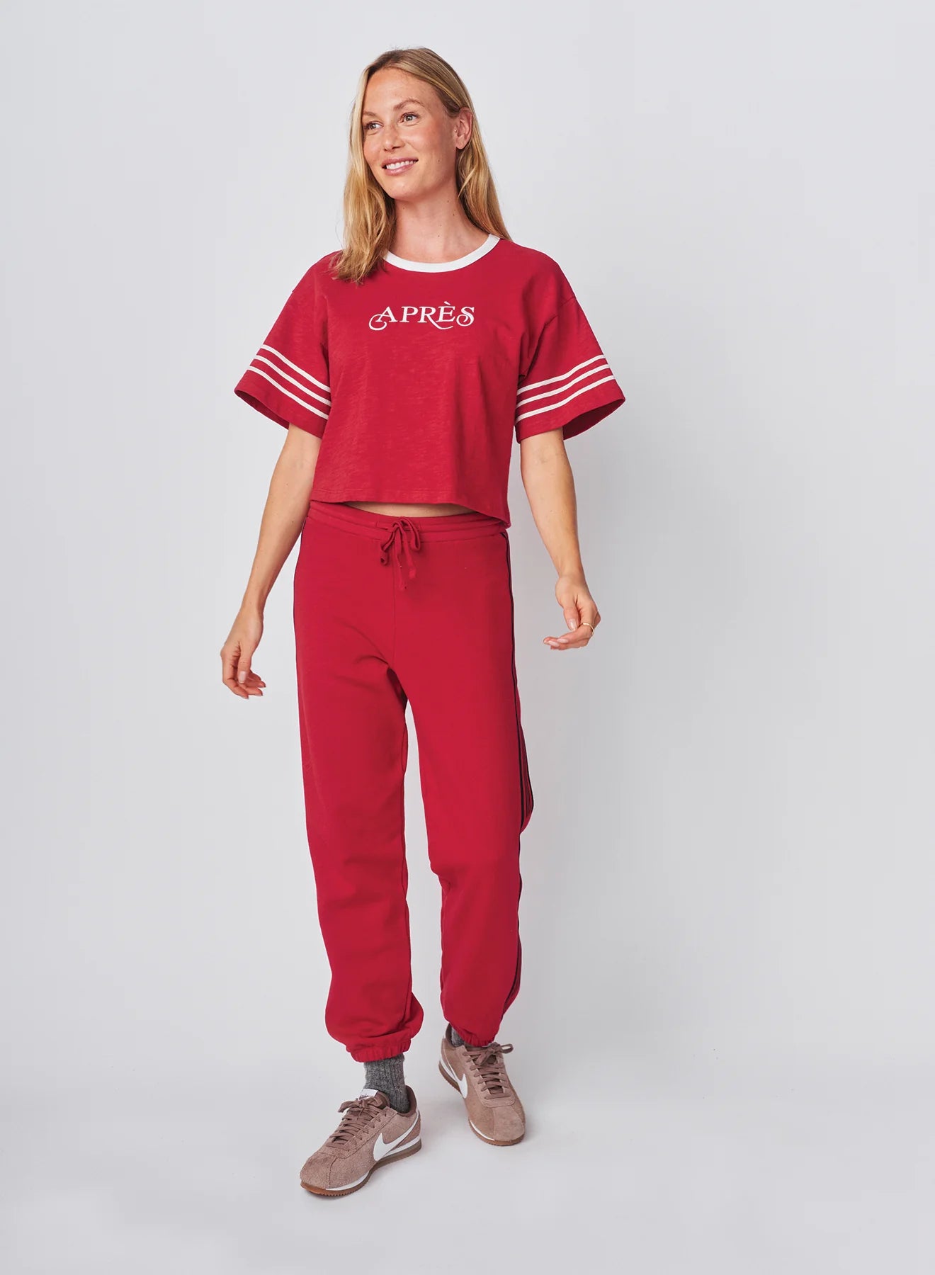 Sweatpant with Side Stripe - Vintage Red