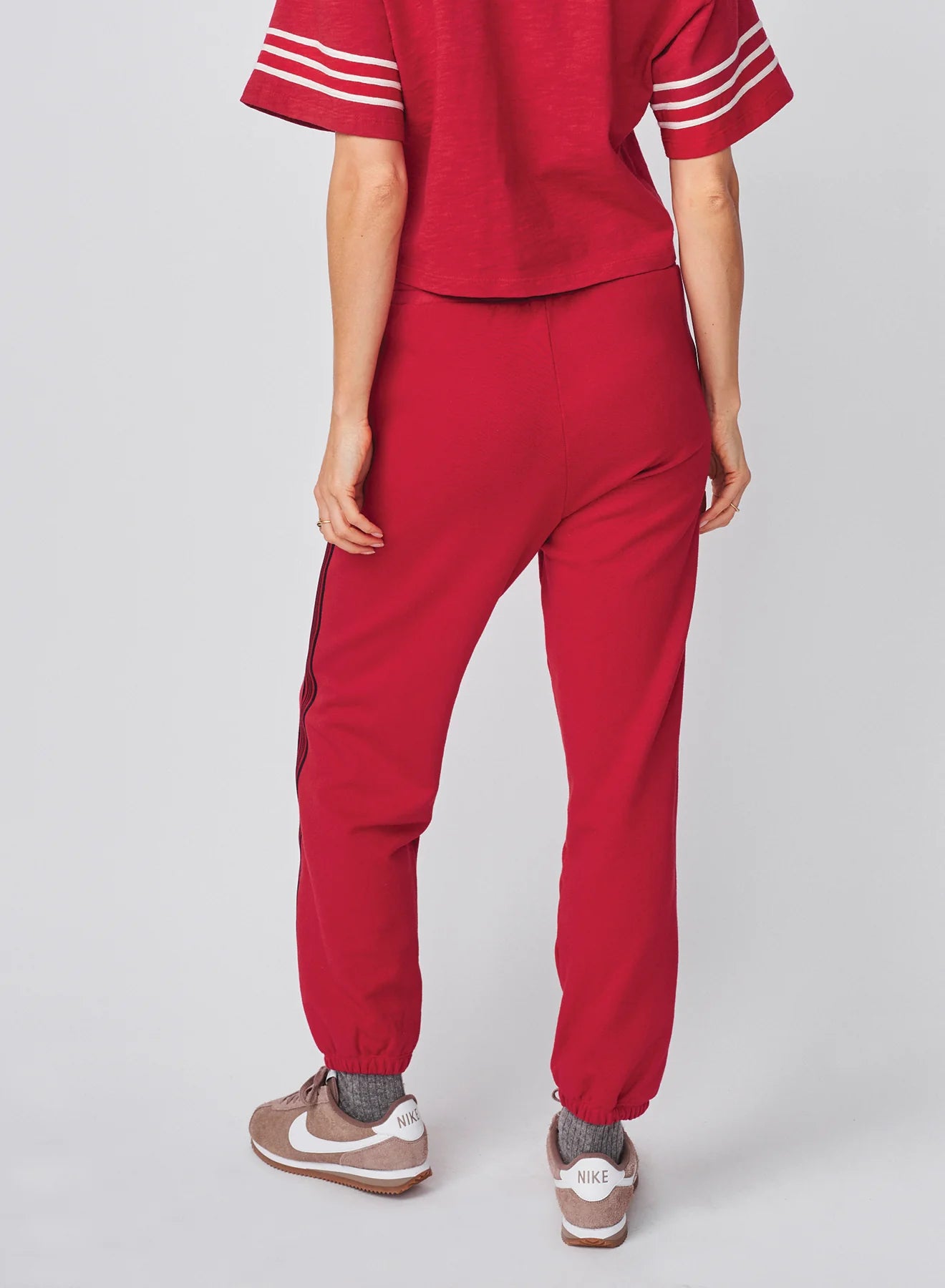 Sweatpant with Side Stripe - Vintage Red