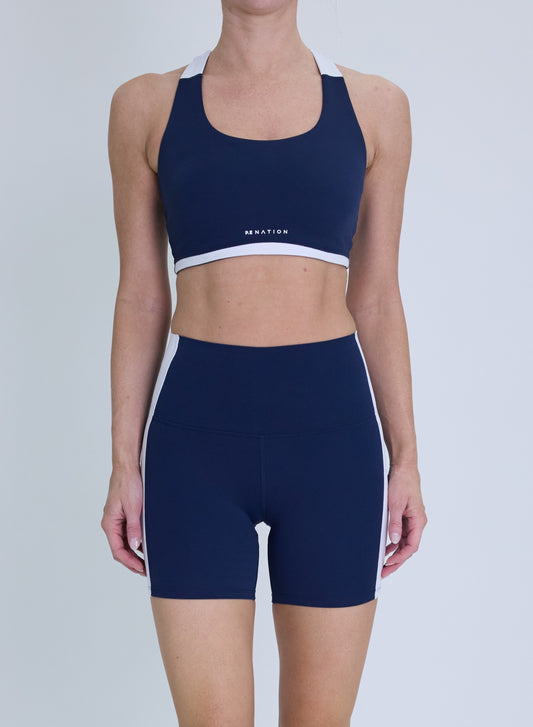 Highgate Sports Bra - Dark Navy / Optic White