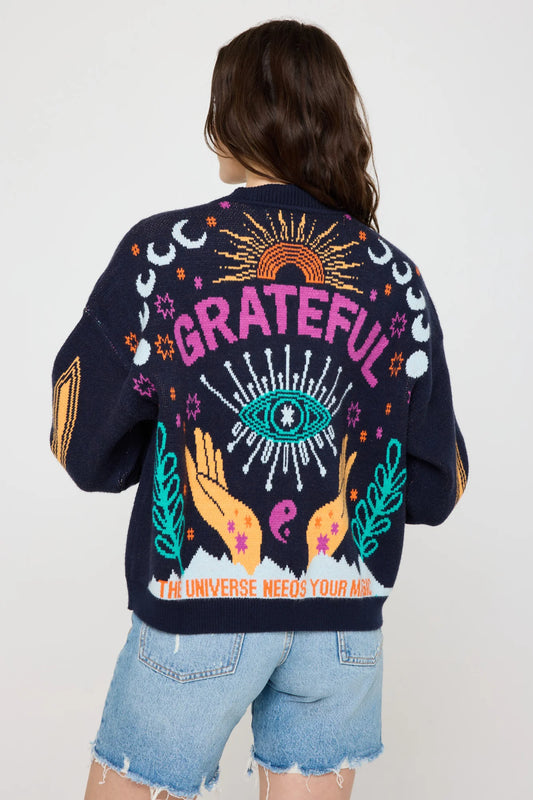 Grateful Soul Delaney Cardigan - Midnight Navy