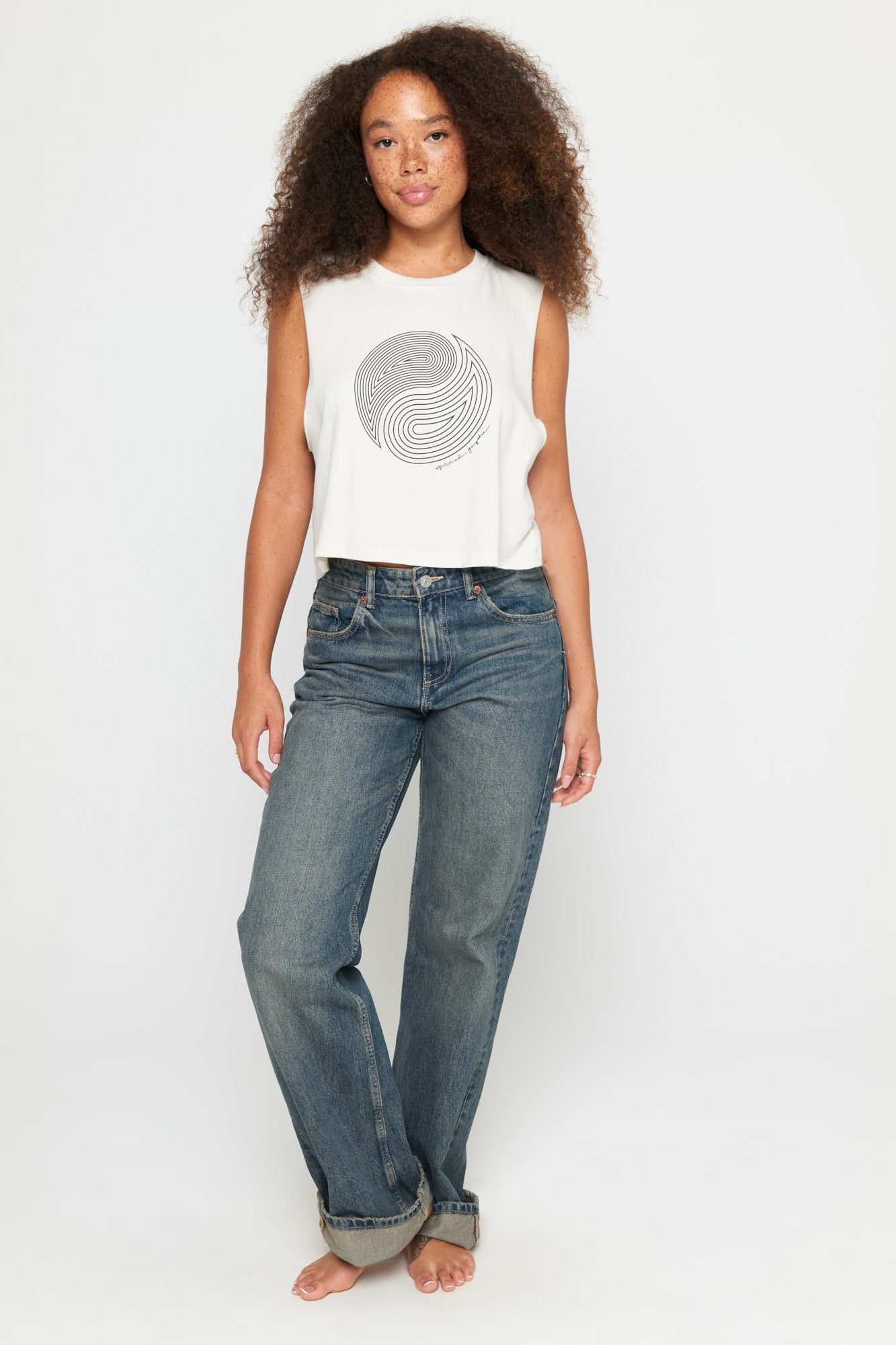 New Wave Callie Crop Tank - Birch