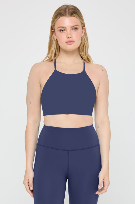 Suki Crop Tank - Indigo