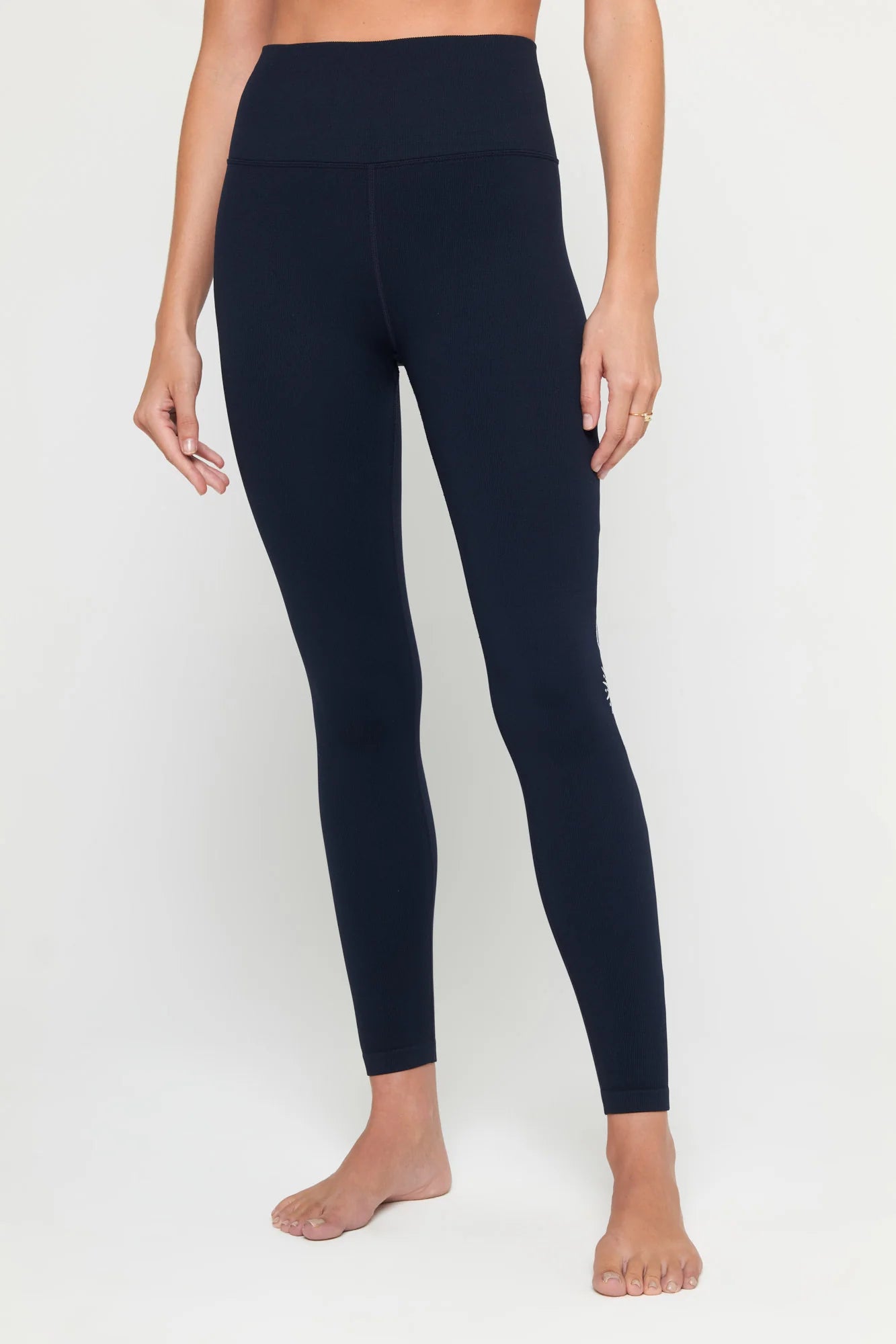 Golden Icon Jacquard Legging - Midnight Navy