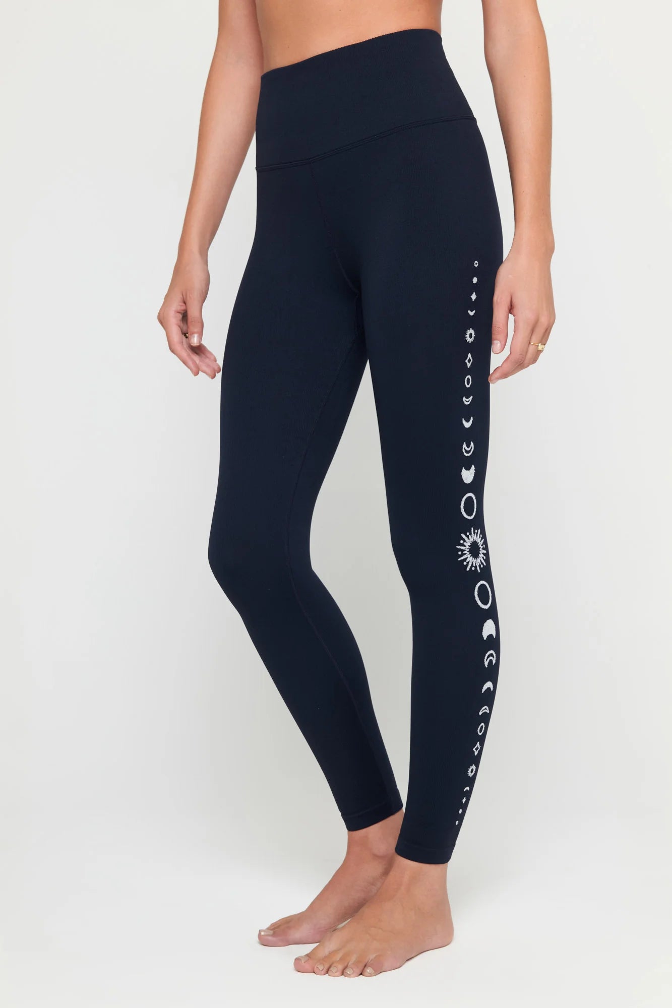 Golden Icon Jacquard Legging - Midnight Navy