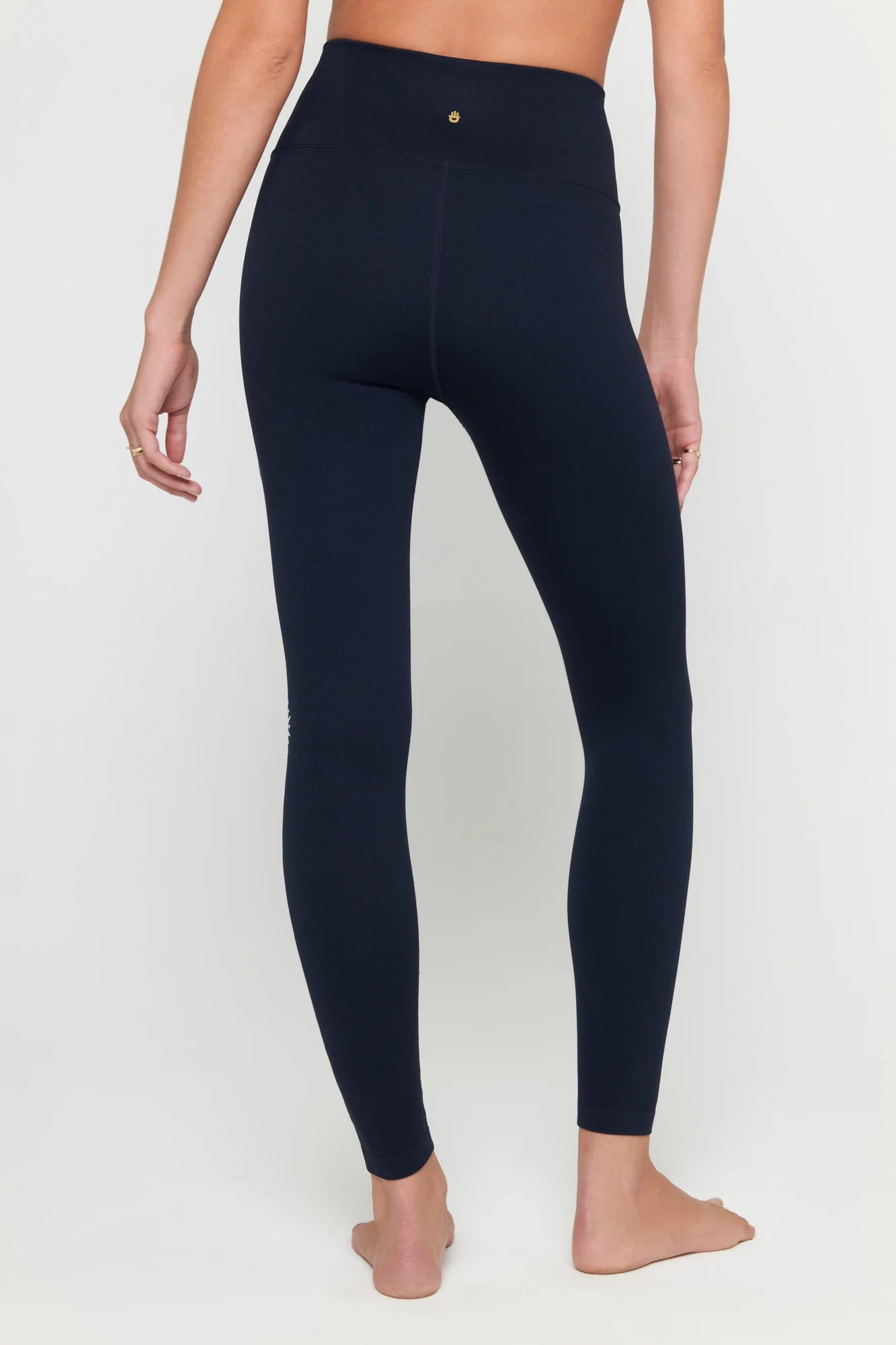 Golden Icon Jacquard Legging - Midnight Navy