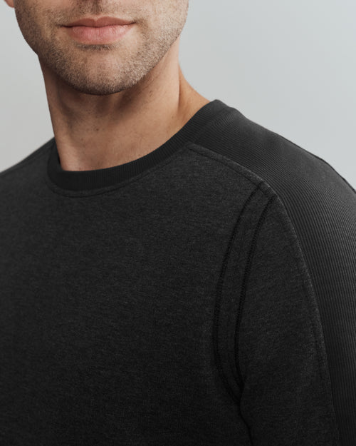 Heritage Midweight Crewneck Sweatshirt - Black Hthr