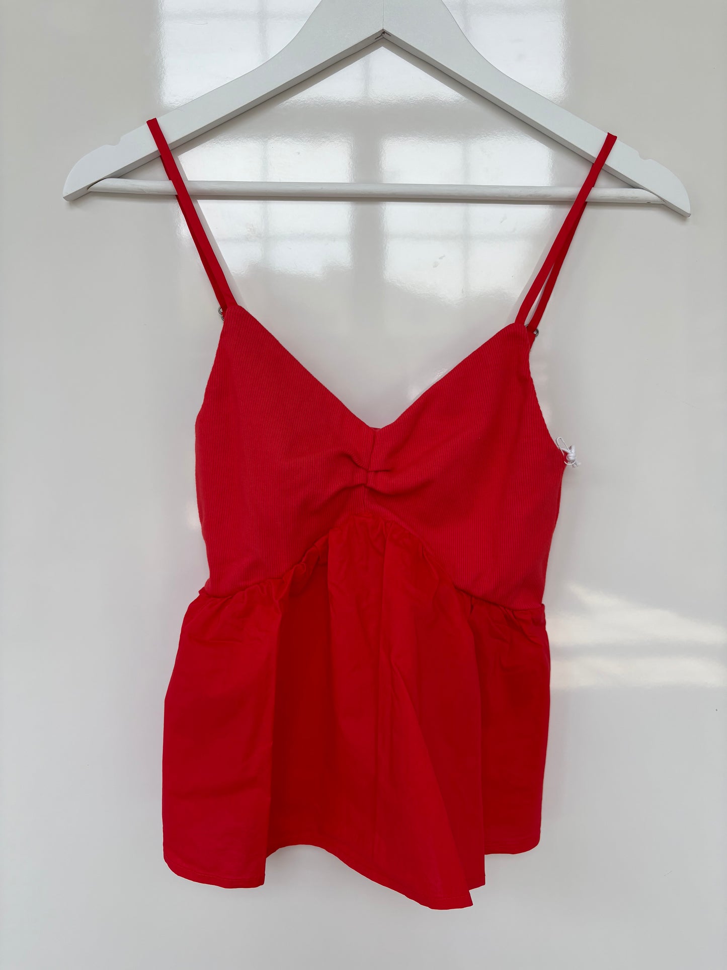 Pixie Poplin Mixed Media Top - Poppy