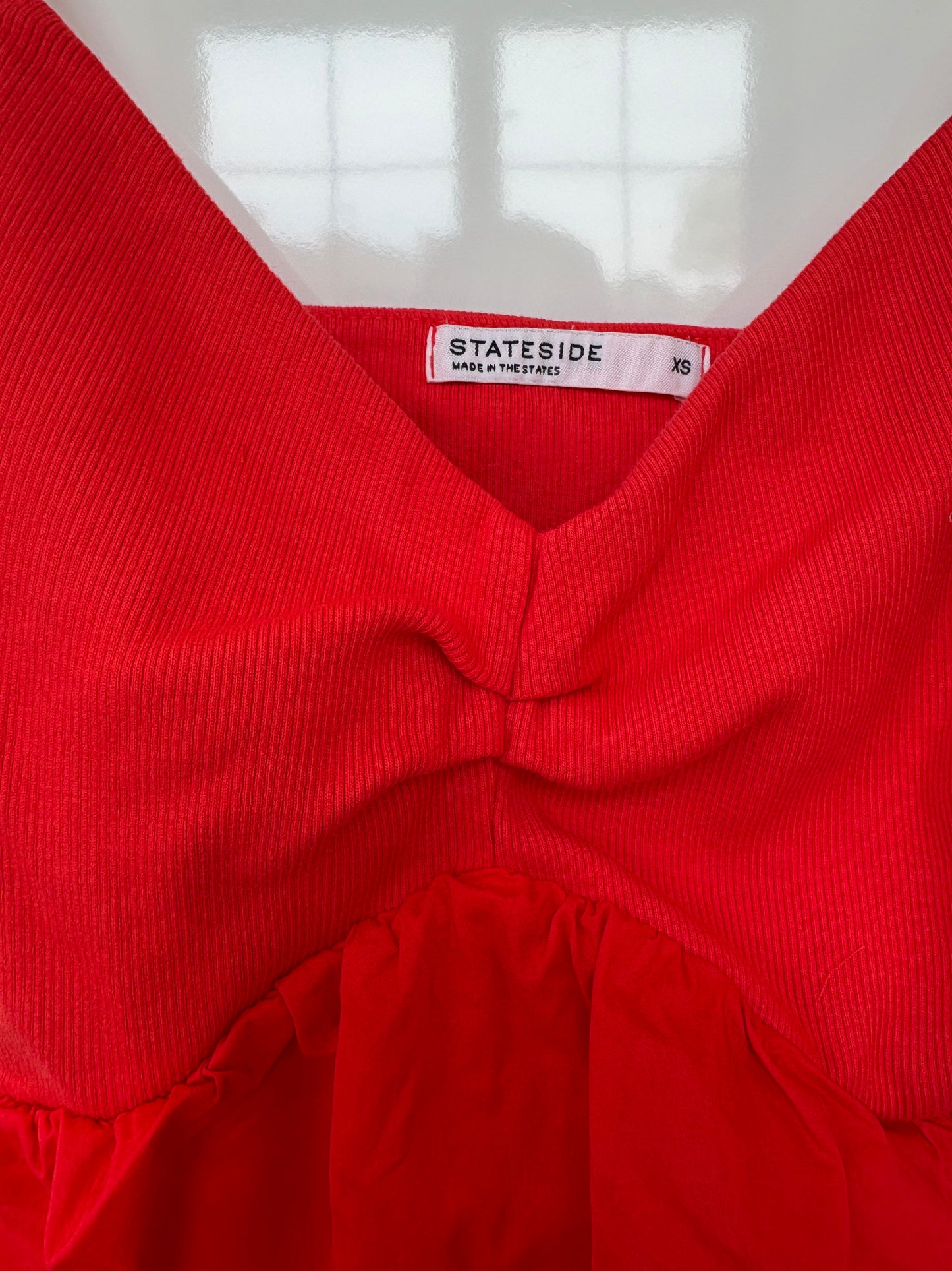 Pixie Poplin Mixed Media Top - Poppy