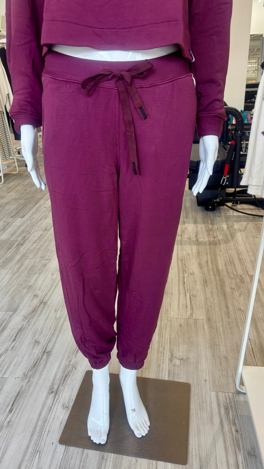 Softest Fleece Sweatpants With Pockets - Cabernet