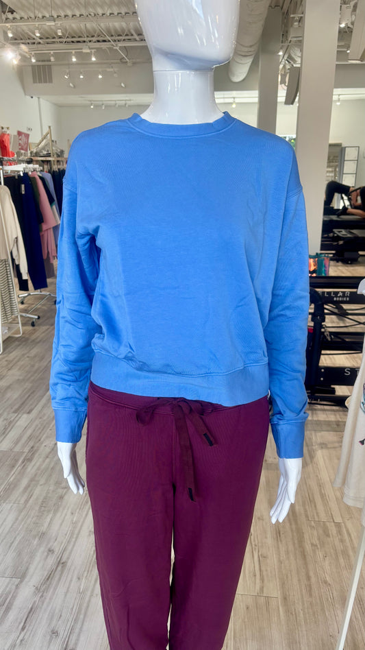 Softest Fleece Crewneck Pullover - Blue Topaz