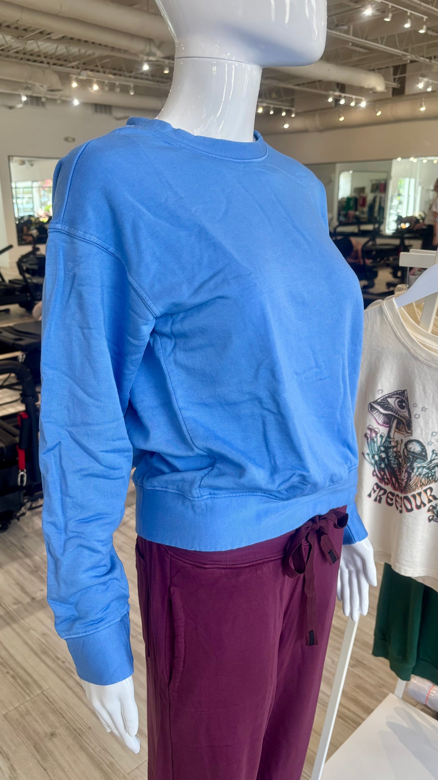 Softest Fleece Crewneck Pullover - Blue Topaz