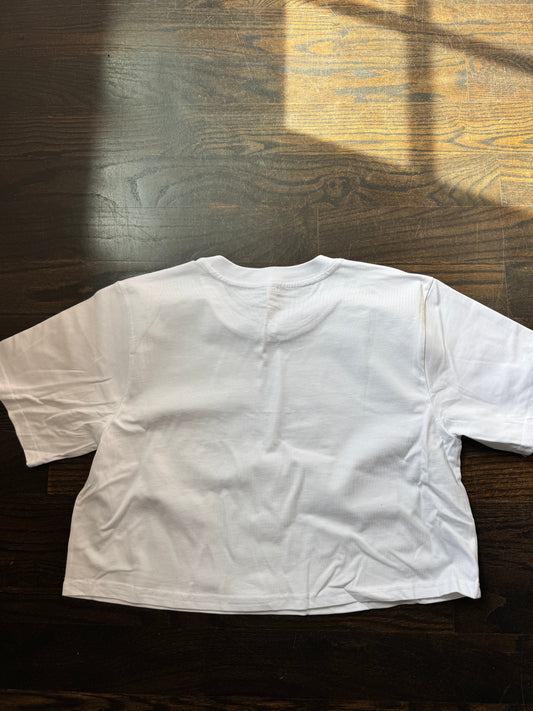 SB Cropped Tee - White