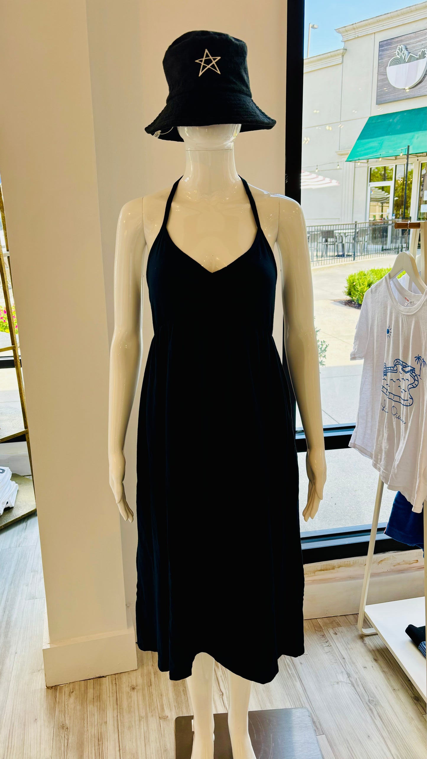 Tie Back Dress - Deep Navy