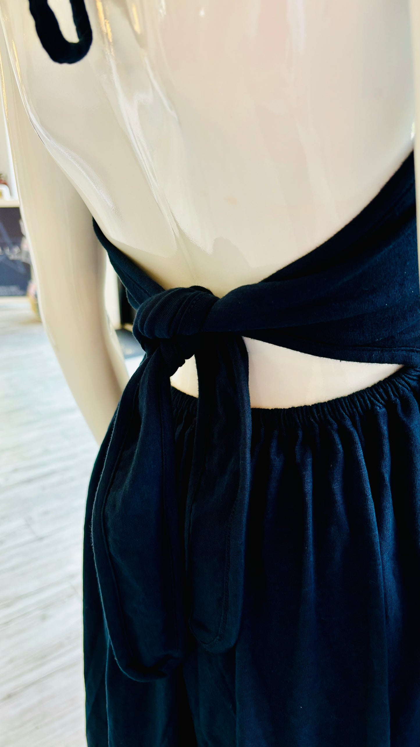 Tie Back Dress - Deep Navy