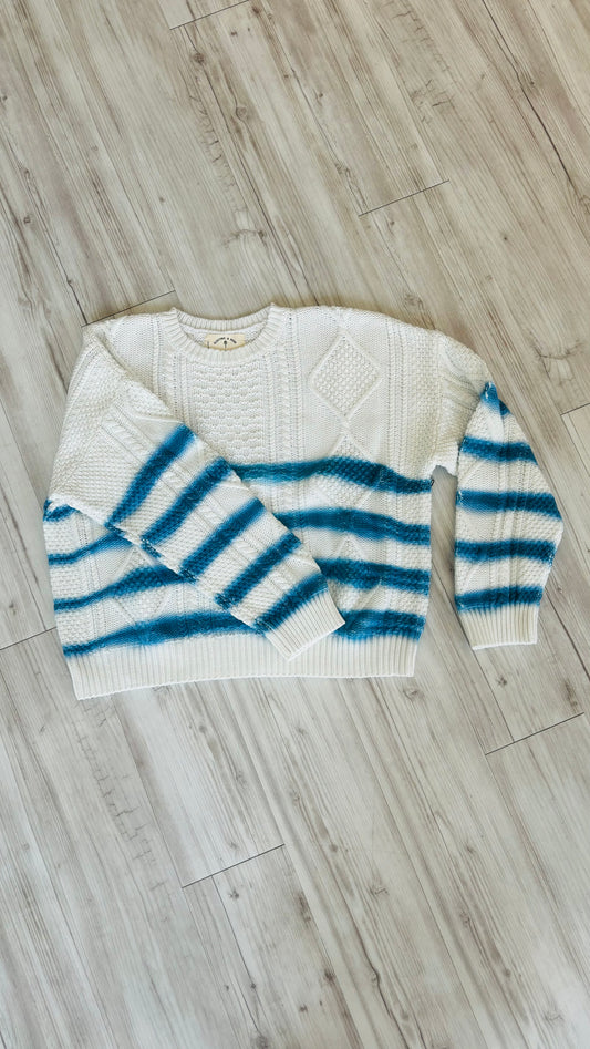 Cable Knit Ombre Sweater