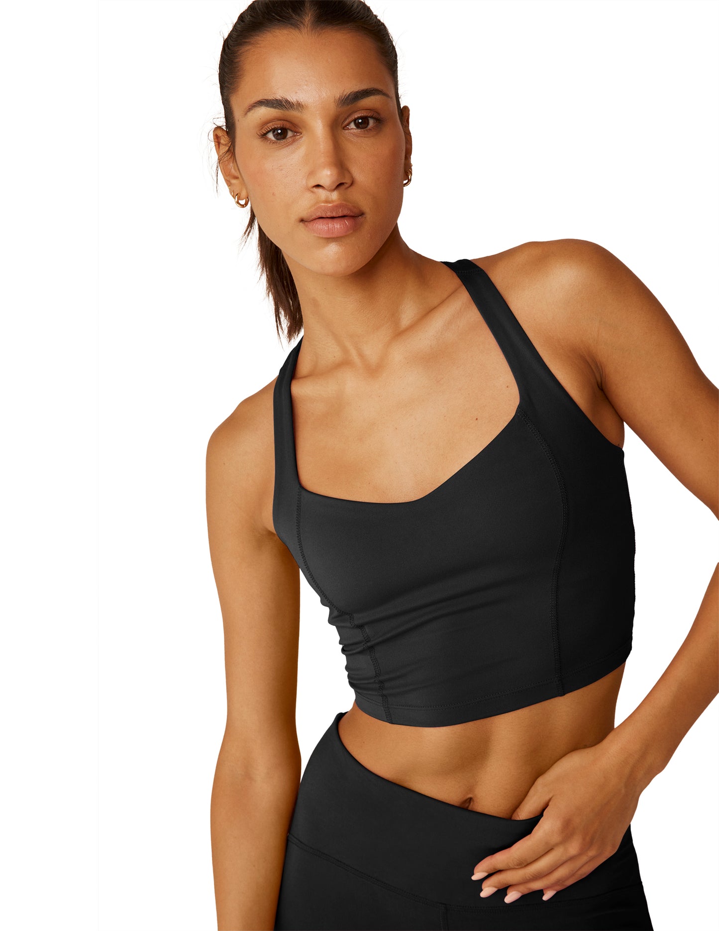 Powerbeyond Intensity Racerback Cropped Tank - Black