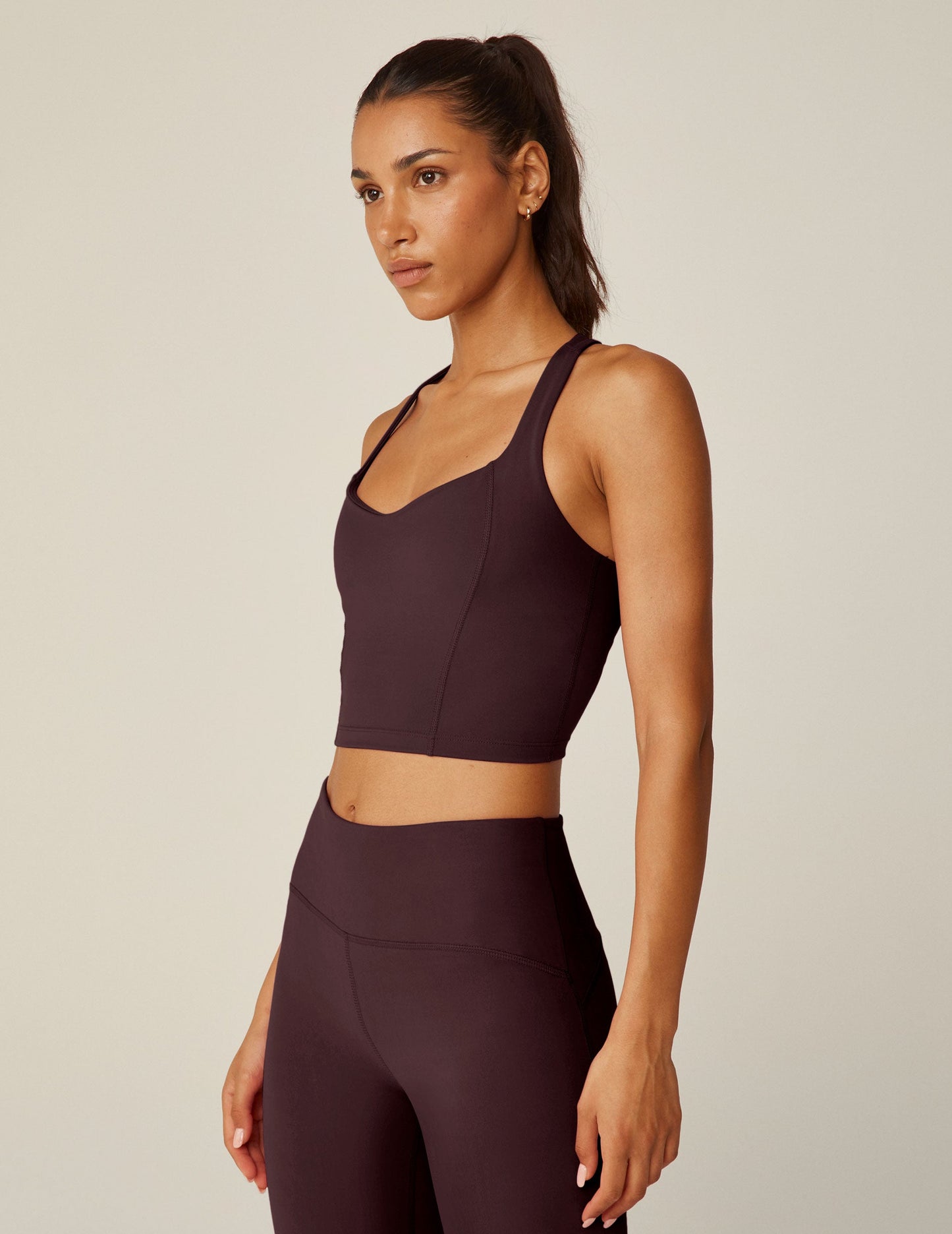 POWERBEYOND™ Intensity Racerback Cropped Tank - Rich Plum