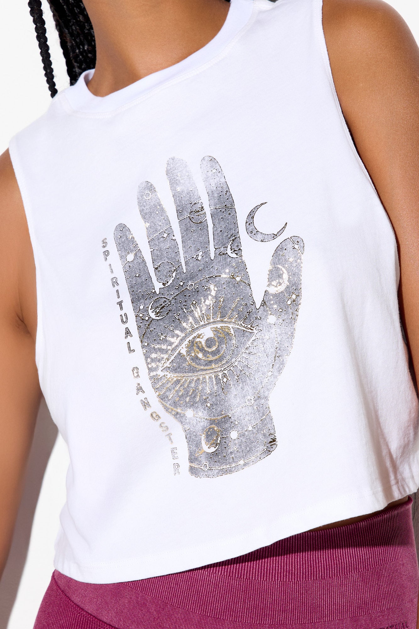 Incantation Spirit Crop Tank - White