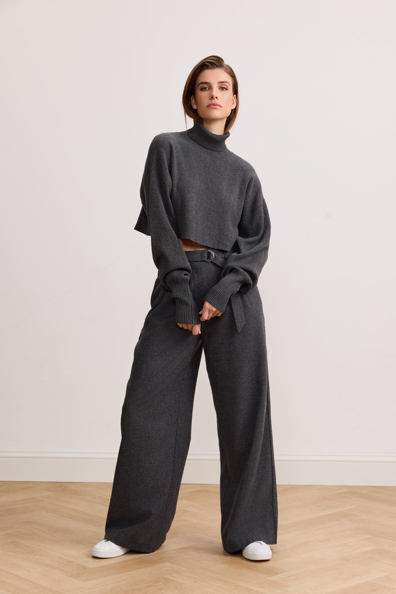 Olly Turtleneck Sweater - Dark Grey